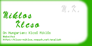 miklos klcso business card